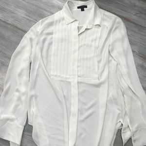 J crew white blouse  button down size 8